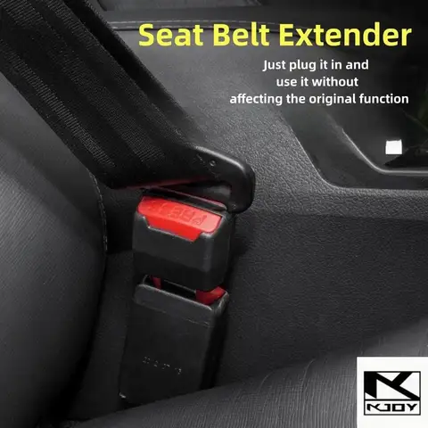 kkjoy 2PCS Car Seat Belt Clip Extender Safety Lock Buckle Plug Thick Insert Socket Extender used for various car models
