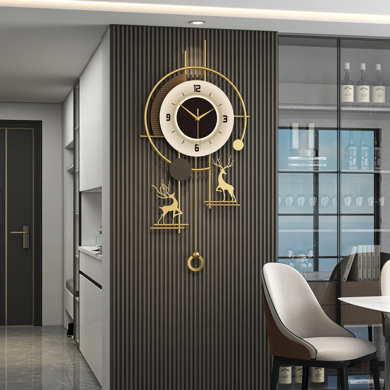 Luxury Wall Clock Gold Modern Minimalist Design Clocks Living Room Interior Accessories Orologio Da Parete Home Decorations