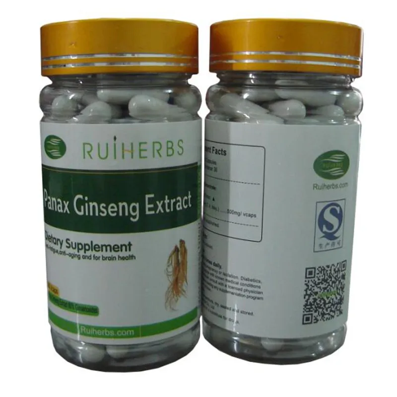 Polvo y cápsula de extracto de raíz de Ginseng Panax, 1 paquete