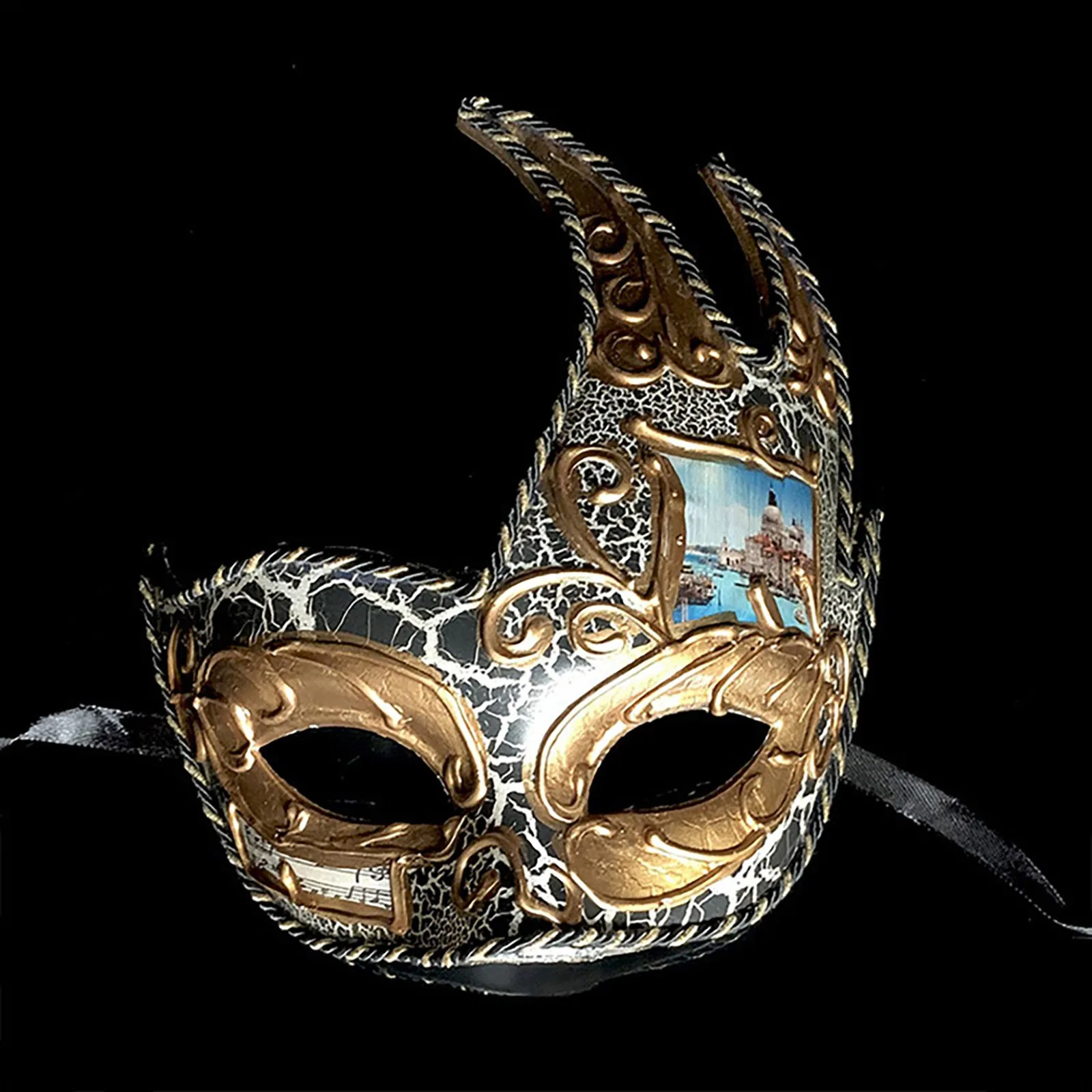 Men And Women Masquerade Vintage Antique Mould Carnival Party Performance Props Retro Venetian Festival Half Face Mask