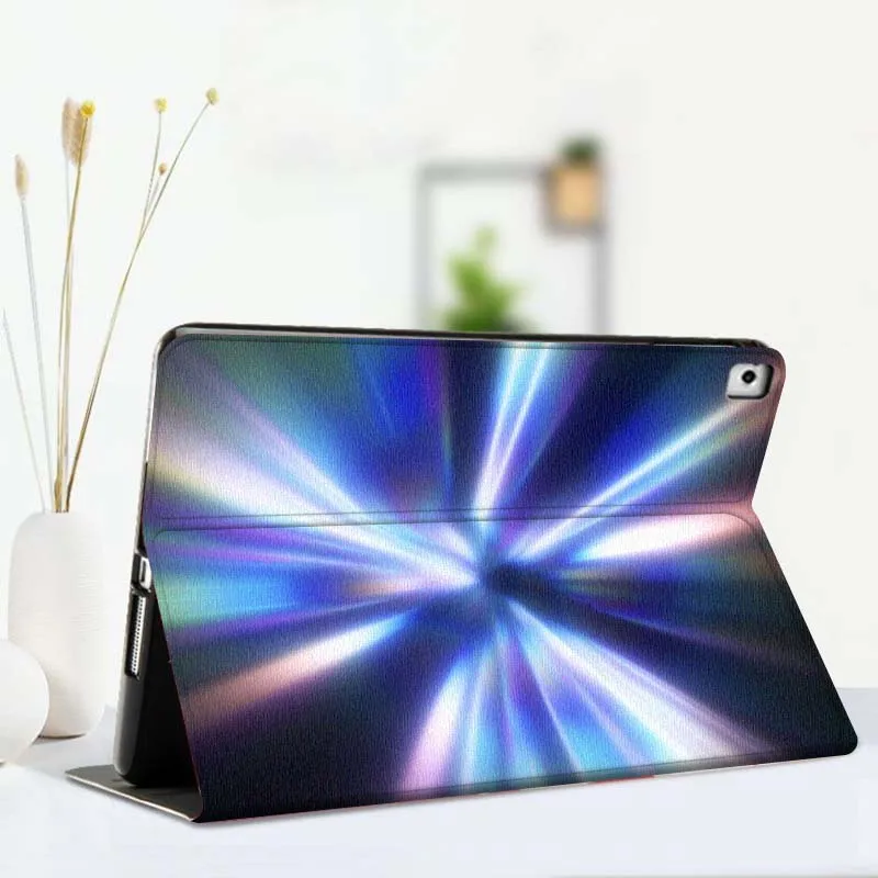 Golden Colorful Abstract Art Tablet Case For Apple iPad Air Pro mini 1 2 3 4 5 6 7 8 9 11 M2 M3 M5 M4 5th 6th 7th 10th 11th Gift