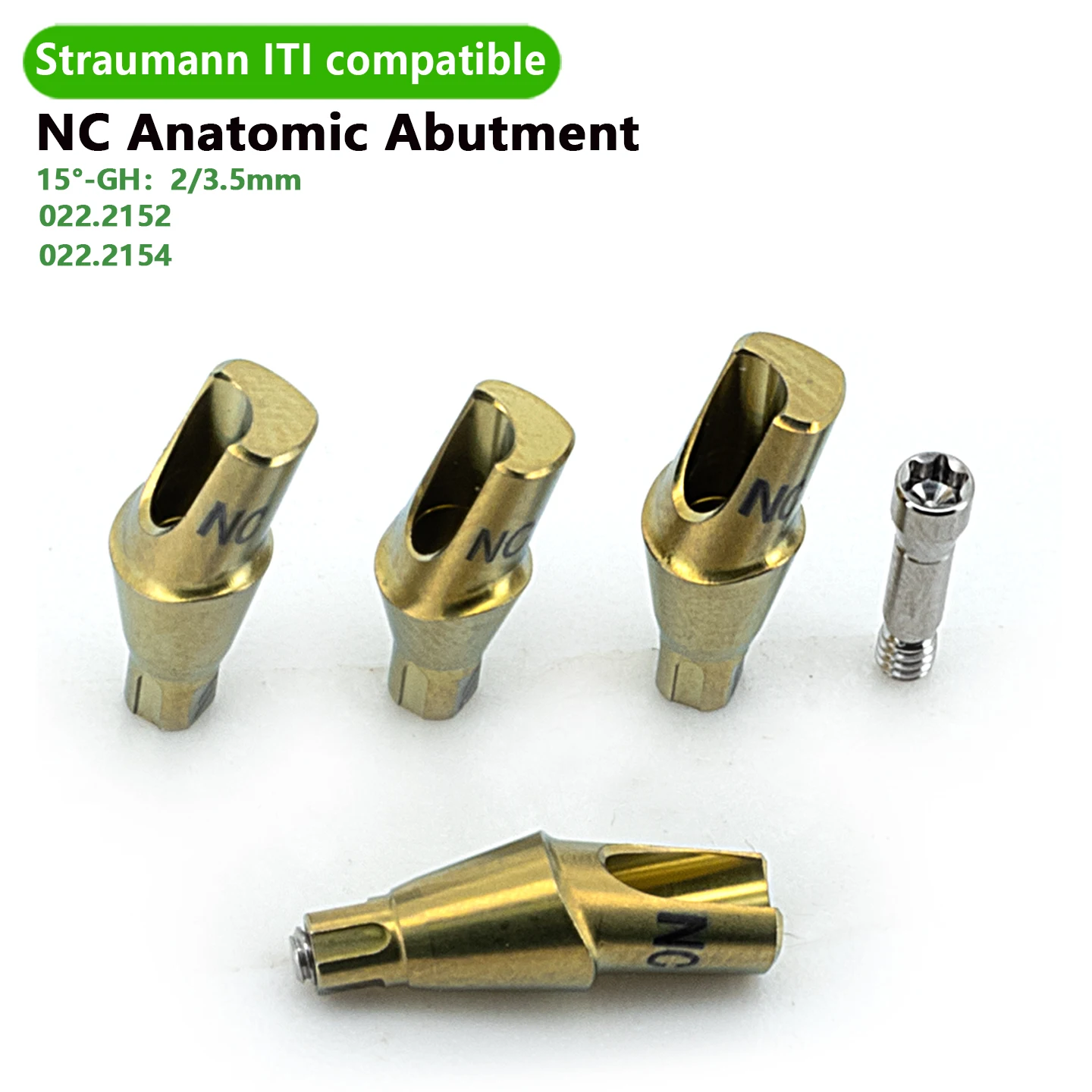 Custom CAD/CAM Titanium Angled Abutment 15°30°Prosthetics Screw Retained Lab Parts OEM ODM Factory Direct Compatible Straumann