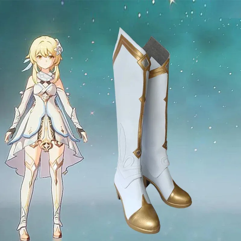 

НОВАЯ игра Genshin Impact Player, оригинальная версия, обувь для косплея, модные ботинки Traveler Lumine на заказ, 3,k8't,