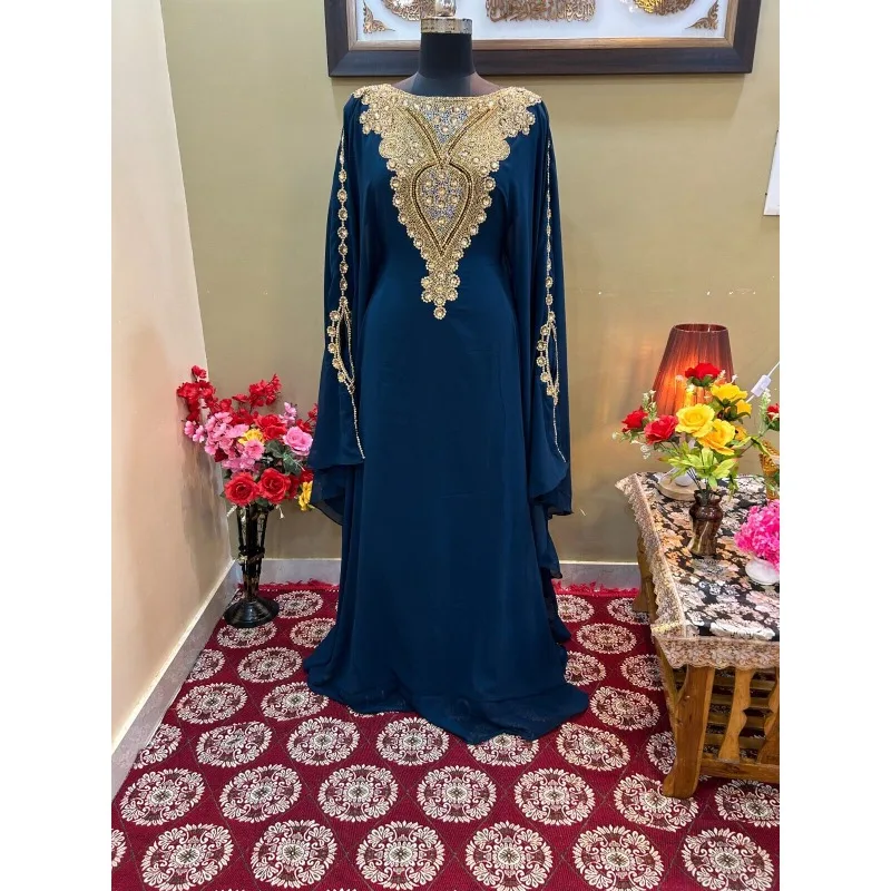 

Providing Crystal Beads for Moroccan Wedding Dubai Caftones Abaya Very Elegant