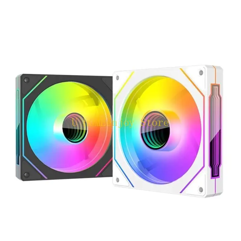 

B0KF Корпус компьютера Вентилятор Корпус ARGB Охлаждающий вентилятор 120 мм Корпус ARGB Крутой вентилятор 4-контактный интерфейс