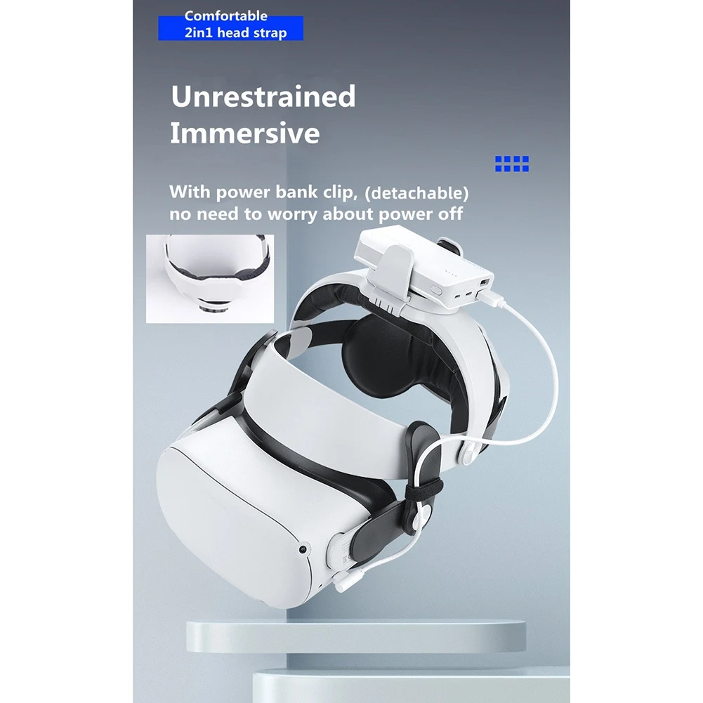 ABKM Head Strap VR M2 F2 Adjustable Headset VR Glass for Oculus Quest 2 Accessories Mount Face Padding VR Stand Helmet