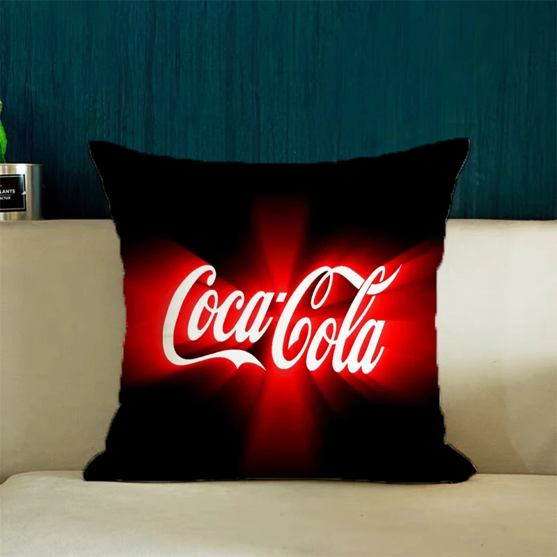 

Pillow Covers Decorative Luxury Cushion Cover for Living Room Cushions C-Coca C-Cola Pillowcase 40x40 Home Decor Bed Pillowcases