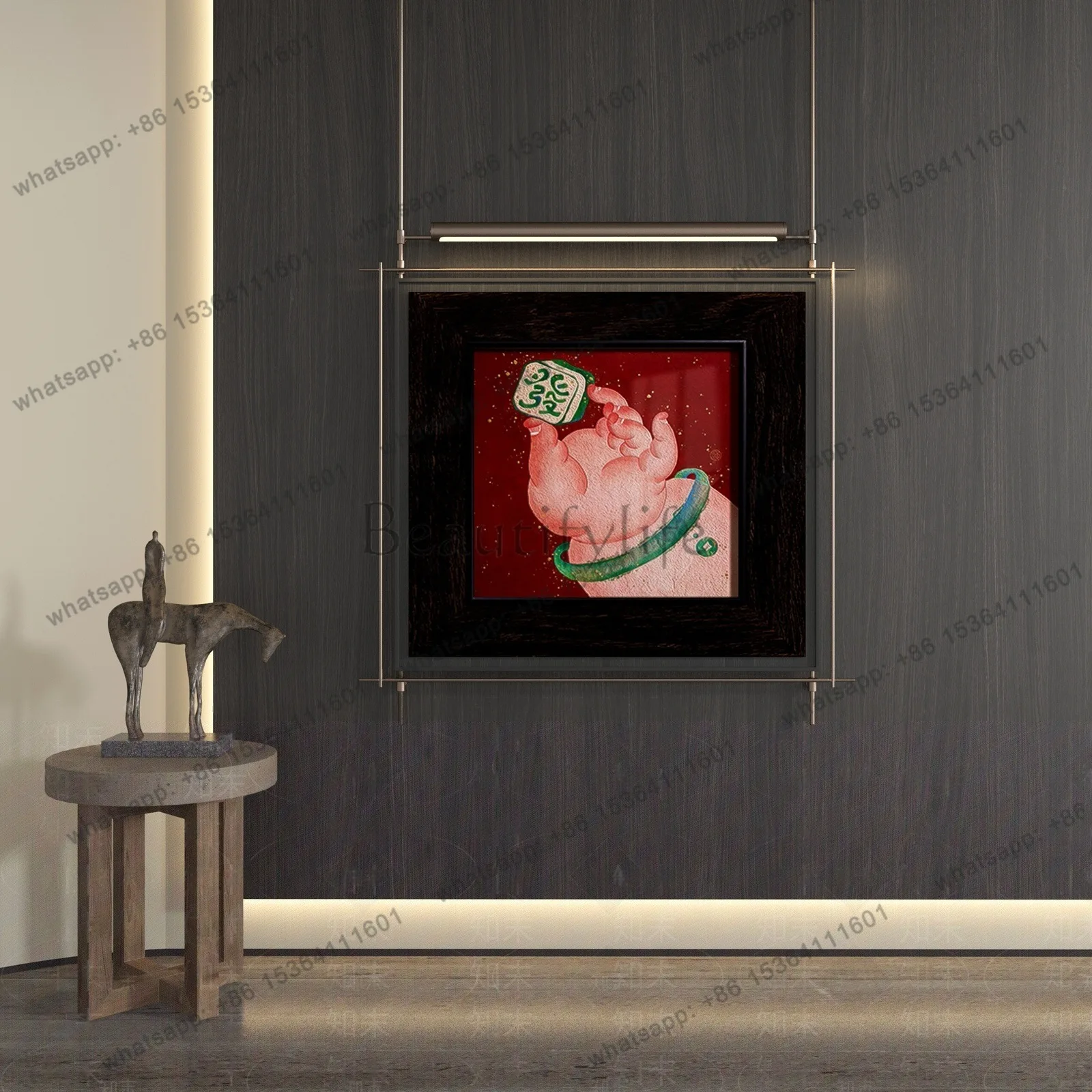 New Chinese style decorative living room lucky mural abstract art high sense hanging painting