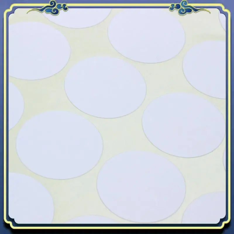 ملصقات رمز مستديرة محمولة 10X، 19 مم، ملصقات لاصقة ذاتية اللصق باللون الأبيض