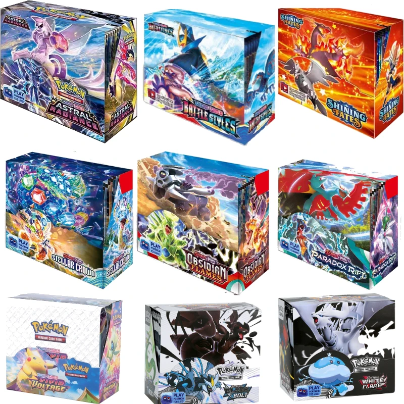 Бестселлер, 360 шт., набор карточек для коллекции игр покемонов - черный болт, белый цвет, 151 английский бустер, боевые коллекционные карточки, подарочная игрушка