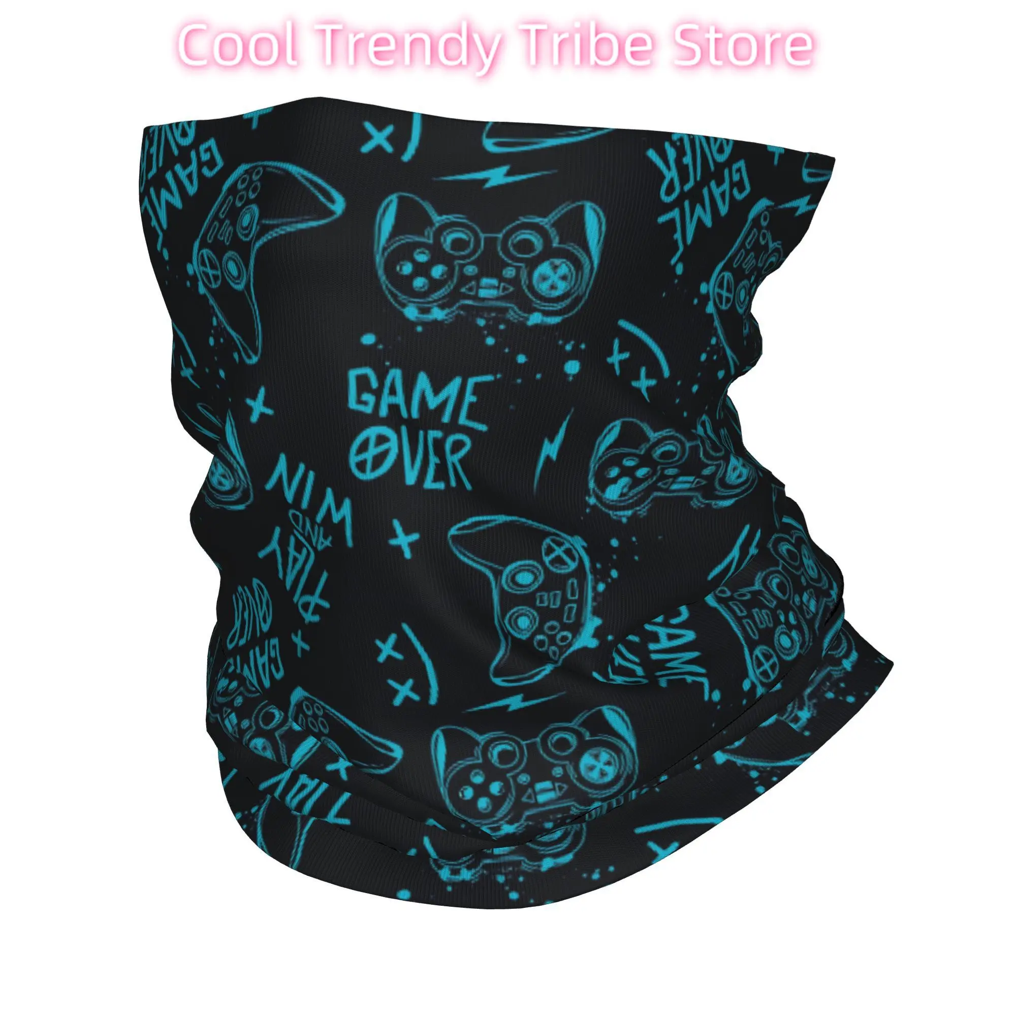 Video Game Gaming Controller Bandana Neck Cover Printed Magic Scarf Warm Face Mask Fishing for Men Women Adult All Season