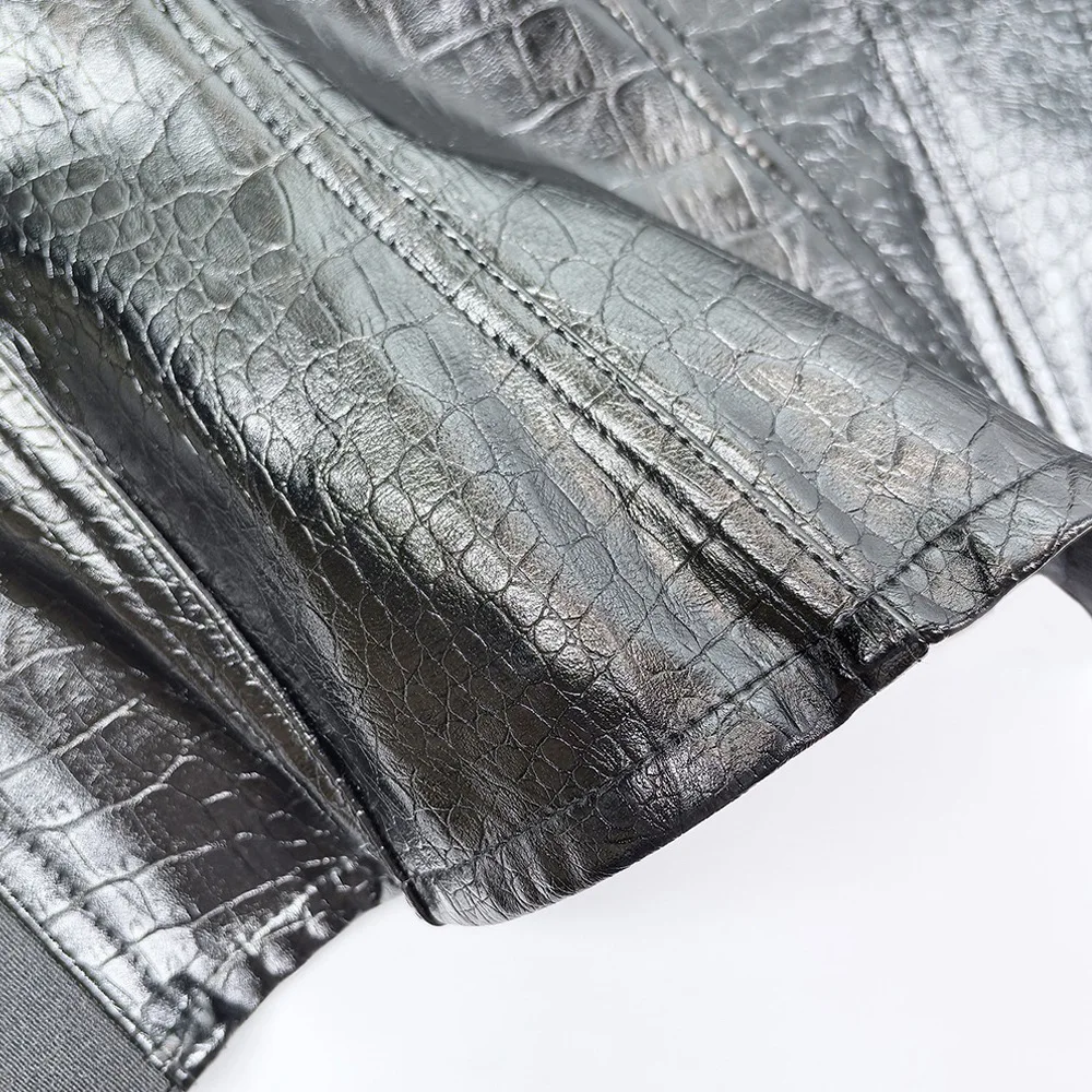 التمساح نمط بولي Leather الجلود مشد تانك القمم سستة Y2k ملابس النساء مثير تشكيل الكورسيهات شيك سليم الرسن سترة الصيف بروتيل #6