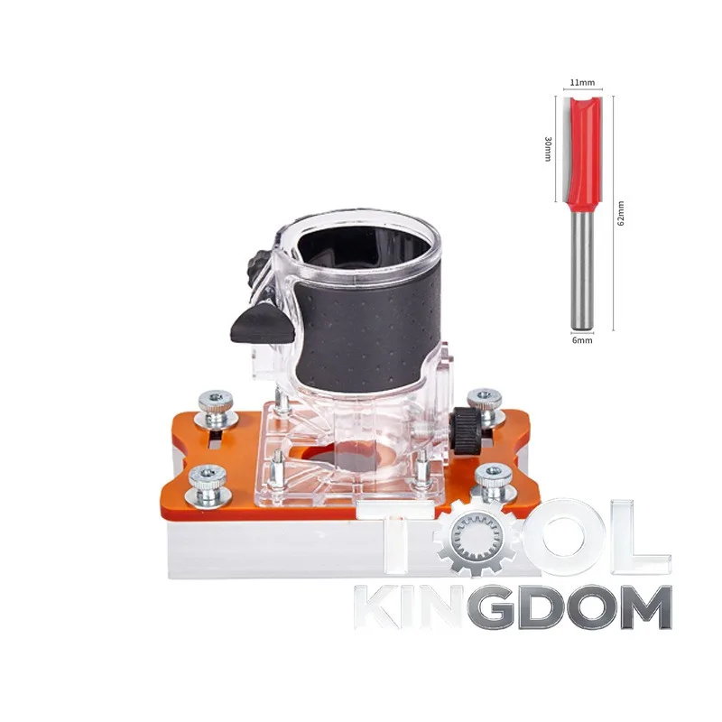 

Woodworking edge trimming machine base slotting bracket auxiliary tool, 2-in-1 slotting positioning base