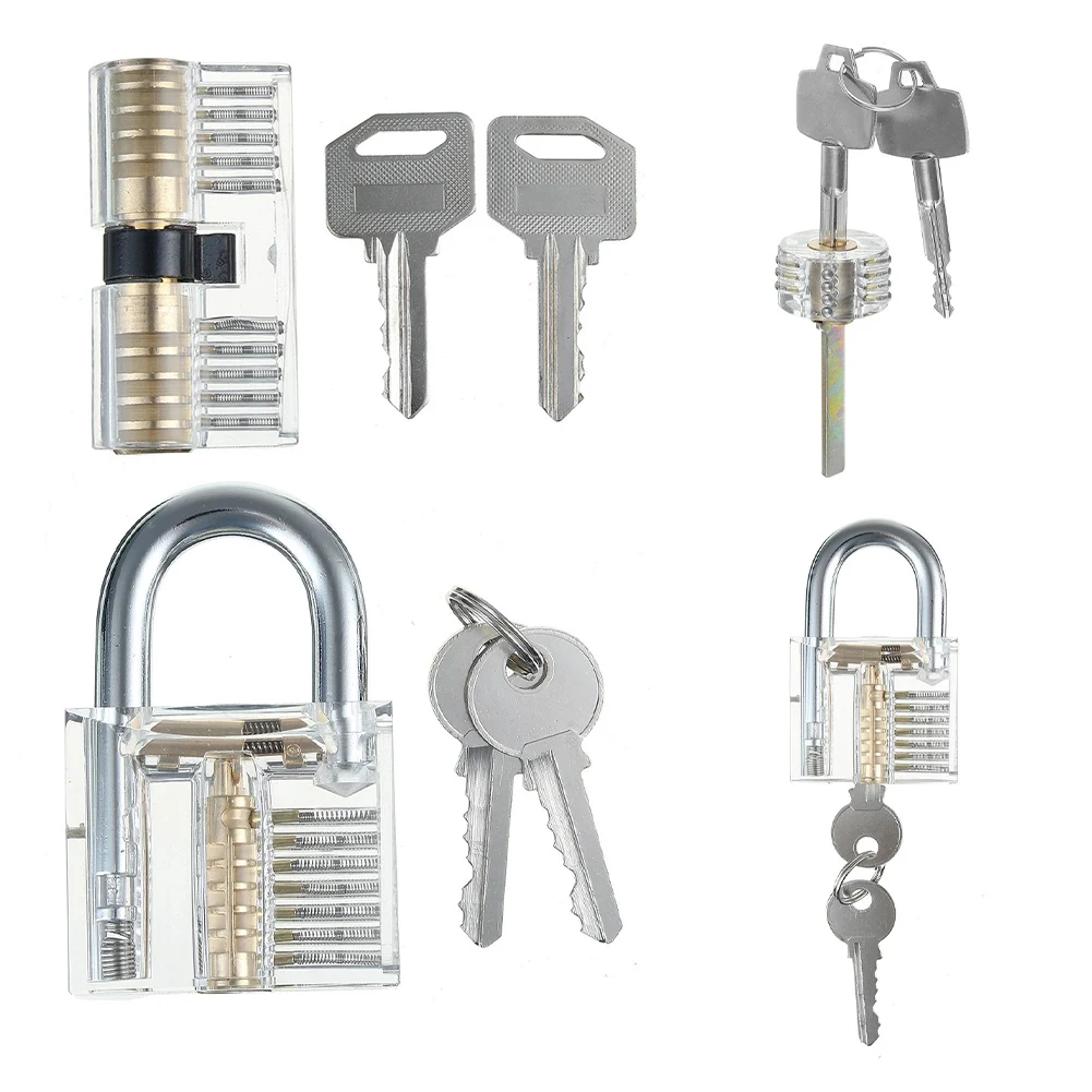 1 Set Lock Picking Set Transparent Lock Picks Hand Tools Multifunctional Training Locks Set for Padlock Hardware for Hand Tools