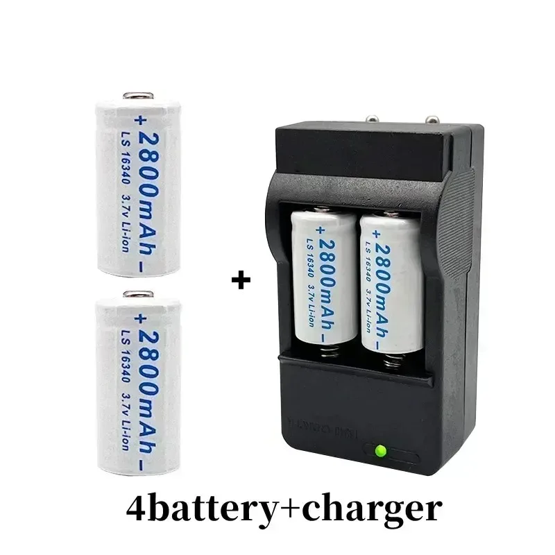 

CR123A DL123A el123ap K123 5018lc Ls 16340 Battery 3.7V 2800mAh Safety Camera Rechargeable Li-ion Battery With L70 Plus Charger