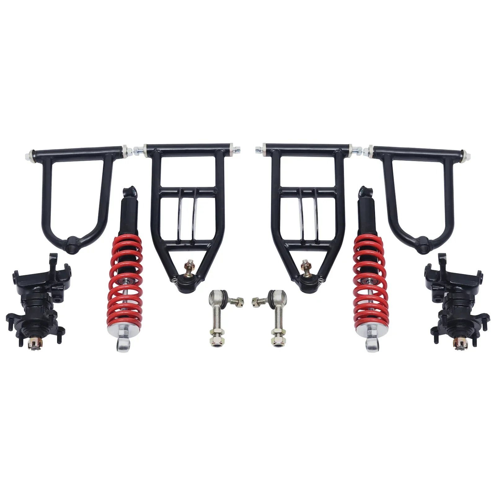 

Front Suspension Shock Absorber Assembly with Upper and Lower Swingarms,Suitable for All-Terrain Vehicles,Quad Bikes, Go-Karts