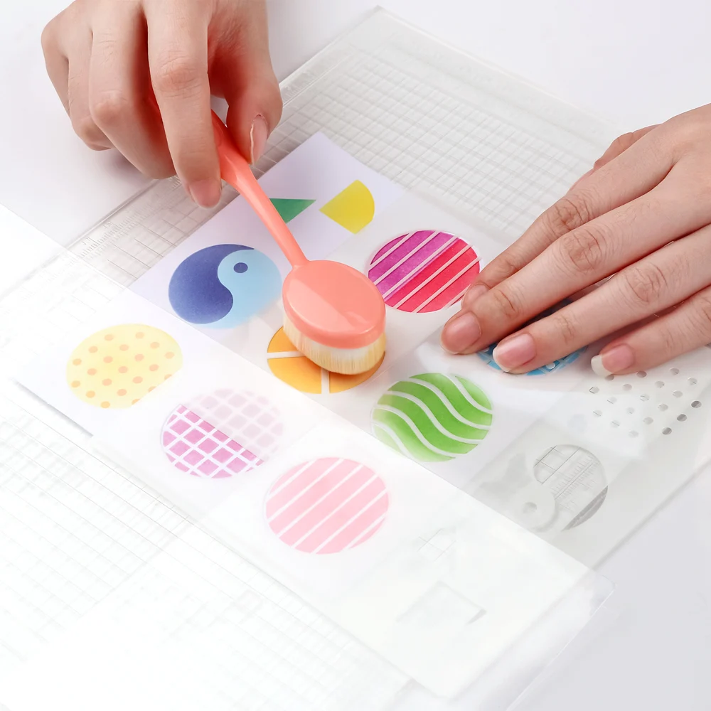

A4 Reusable Sticky Craft Mat Clear Photopolymer Anti-Slip Grip with Dual Measurement Grid for Diy Stamping Stenciling Craft