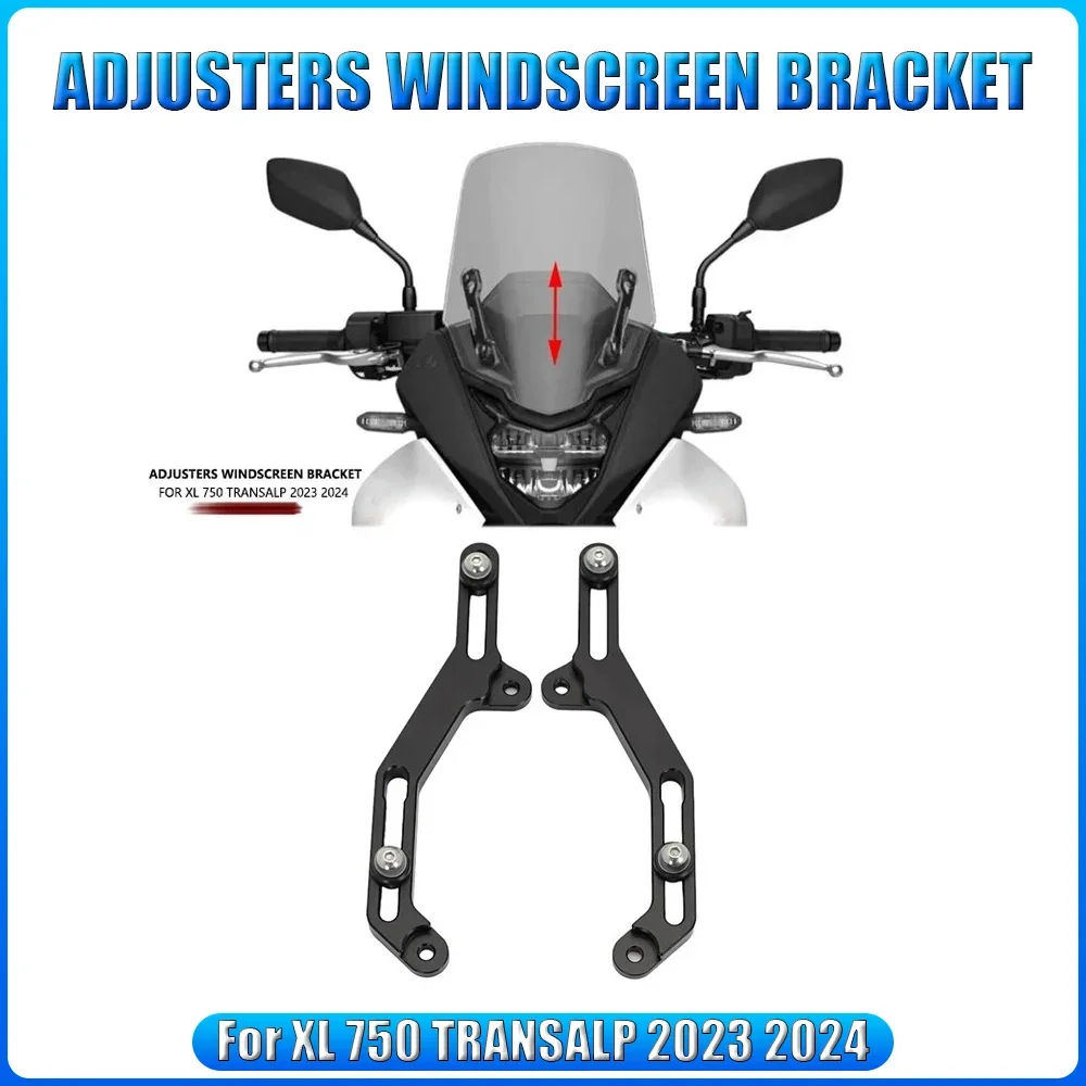 

For Honda XL750 Transalp 750 XL 750 TRANSALP750 2023 2024 Motorcycle Windscreen Adjusters Airflow Adjustable Windscreen Bracket