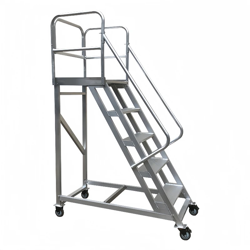 

Modular Industrial Aluminum Removable Stairs Handrail Railings Mobile Work Platform Catwalks Stairway Durable Machine Equipment