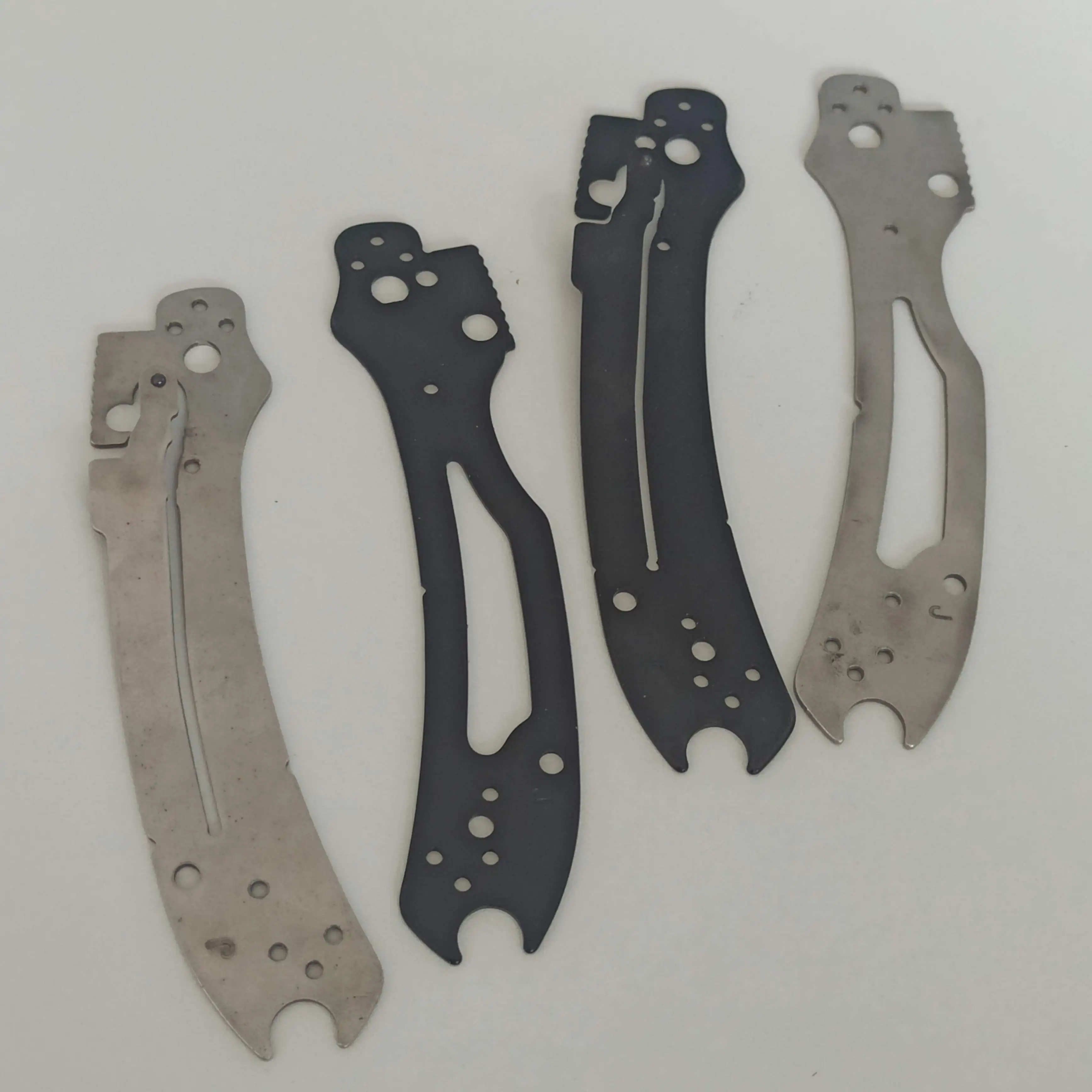 1 Pair Black Stainless Steel Knife Liners Spacer For Spyderco C223 Para3 Folding Knife DIY replacement Accessories