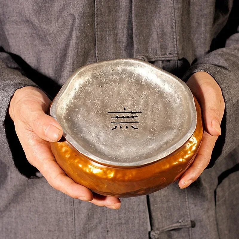 New copper Jianshui pure tin lid pure handmade pot bearing dry brewing table Kung Fu tea set