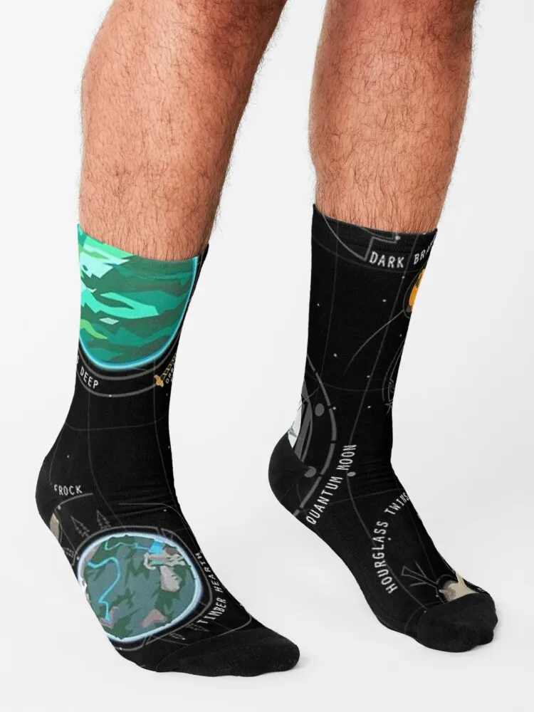 Outer Wilds Game Socks uomo regalo calzini divertenti donna