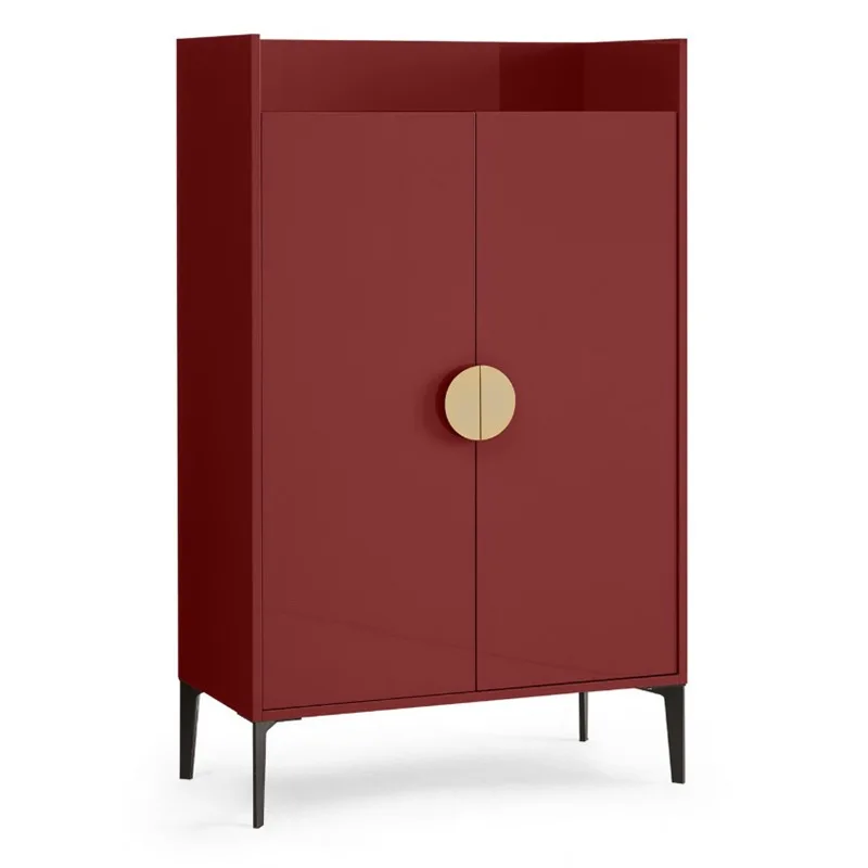 Italian minimalist side cabinet, piano paint porch locker, modern simplicity