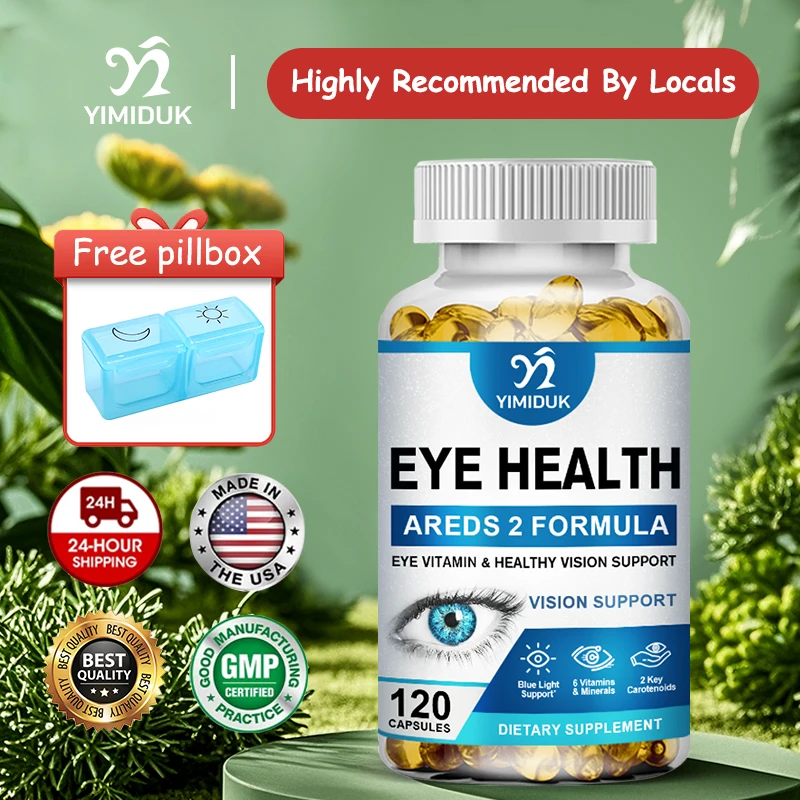 

Advanced Eye Health Capsules, with Vitamins C, Support Blood Vessels & Overall Ocular Wellness, Vision Sharpness, Gluten-Free