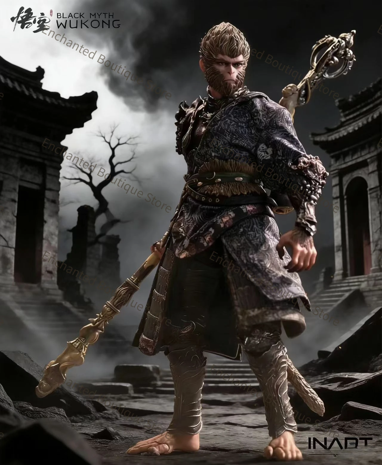 

【In Stock】 INART Black Myth Wukong The Destined One in The Bronze Armor Set 1/12 Action Model Collectible Figure Toys