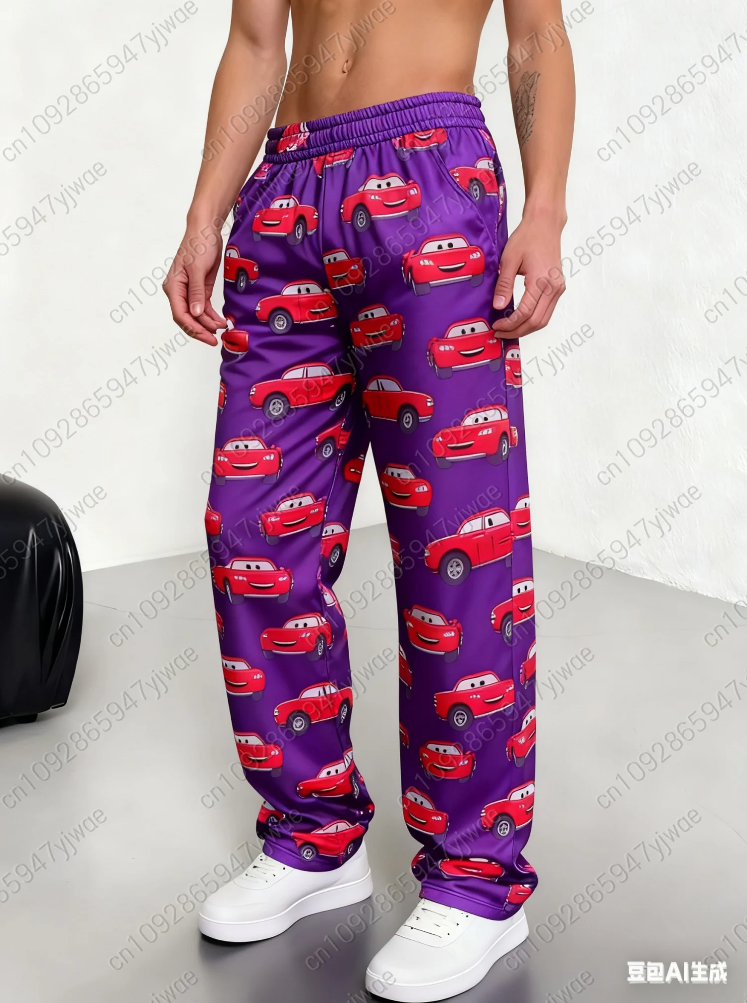 2025 جديد الخريف الرجال البرق ماكوين نمط الكبار السراويل منامة السراويل عارضة اليومية السراويل الطويلة الرجال النساء منامة السراويل