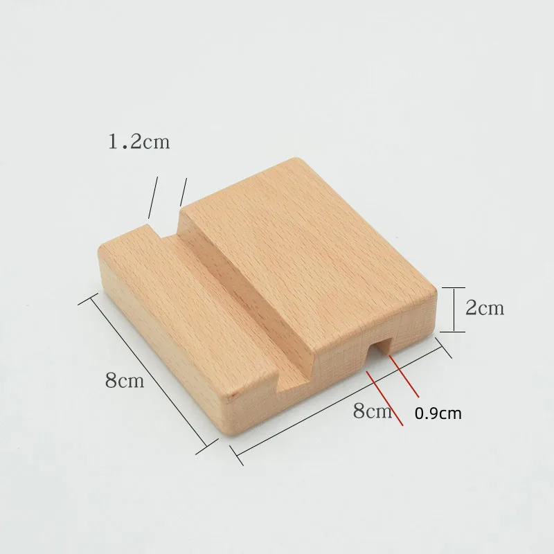 Universele massief houten mobiele telefoonrekken Eenvoudige bureaustandaardhouder voor mobiele telefoon Tablet PC E-reader Draagbare mobiele telefoonhouder
