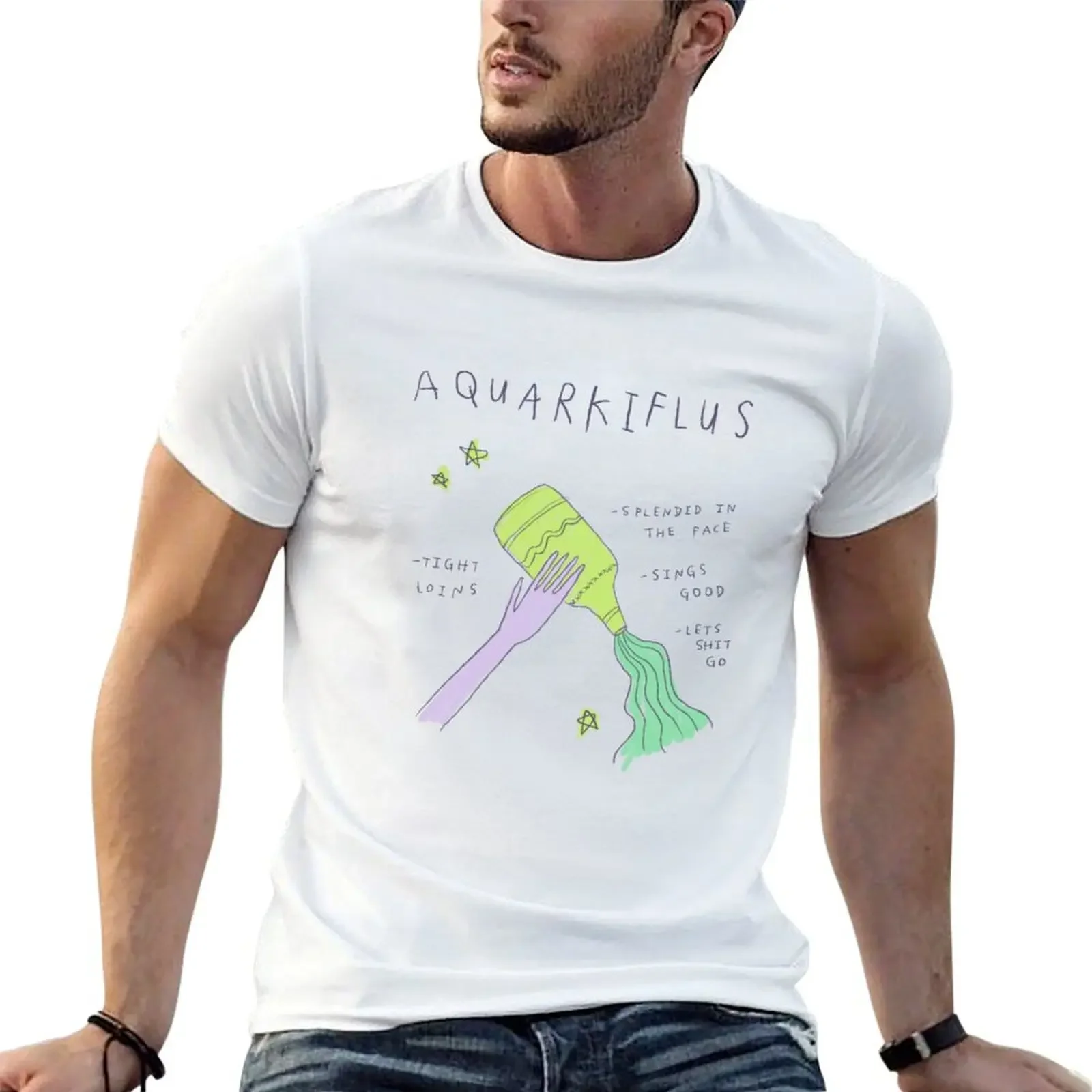 

Aquarkiflus the Splendid Baby Water Bottle Thing - HorrorScoops Asstrology T-Shirt Louboutins big and tall t shirts for men