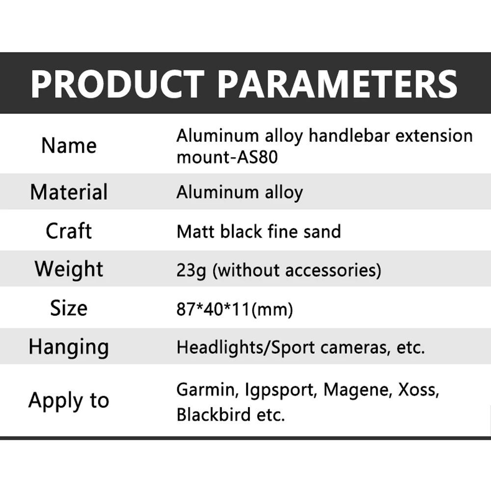 تووايلد AS80 الألومنيوم الدراجات الكمبيوتر جبل خارج الجبهة تمديد بار للدراجة الطريق ايرو المقود ل Garmin/iGPSPORT/Magene/XOSS