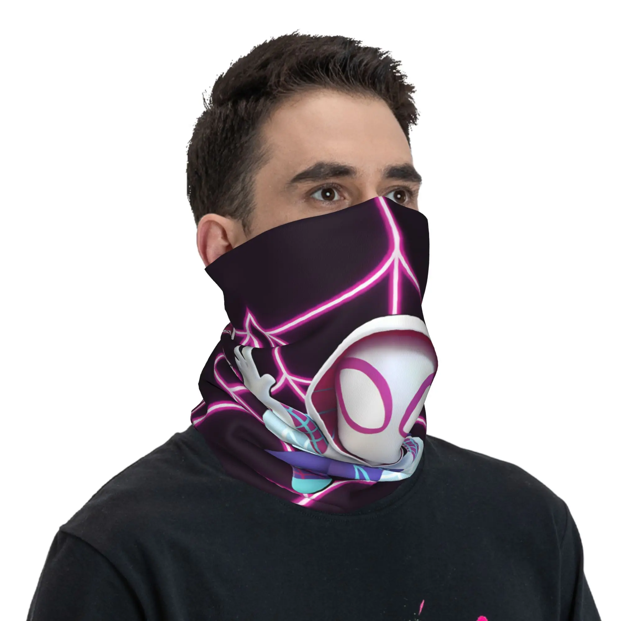 Outdoor Sports Balaclava  Spider Ghost Gwens Cycling Mask Soft Motorcycle Mask Fashion Punk Fishing Windproof Scarf Bandana view 2