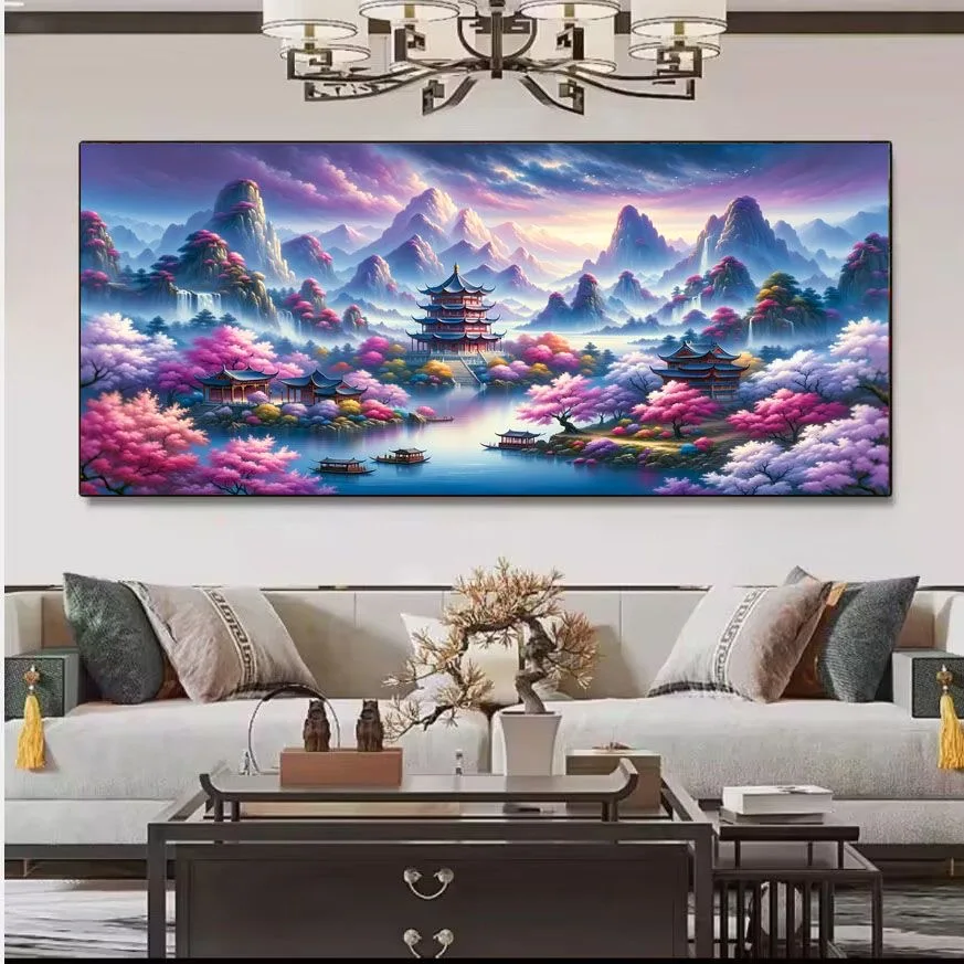 beautiful scenery 11CT DIY Chinese Kits Embroidery Pattern Printed Stampe Cross Stitch Cotton-thread Landscape