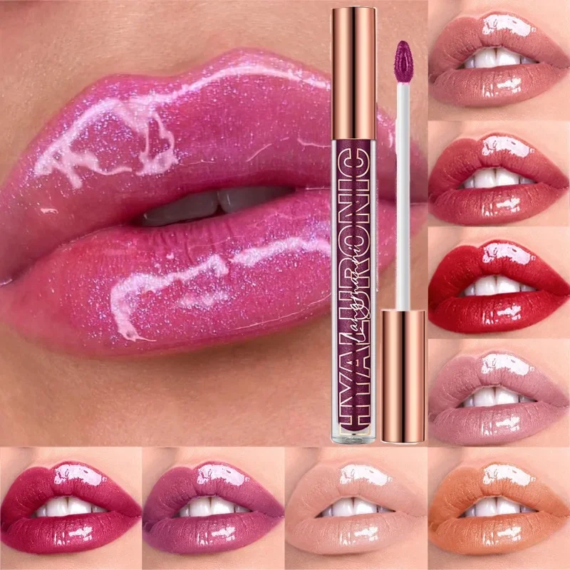 Waterproof Mirror Pearl Lip Gloss Long Lasting Moisturizing Liquid Lipstick Shine Glitter Diamond Lip Glaze Lips Makeup Cosmetic