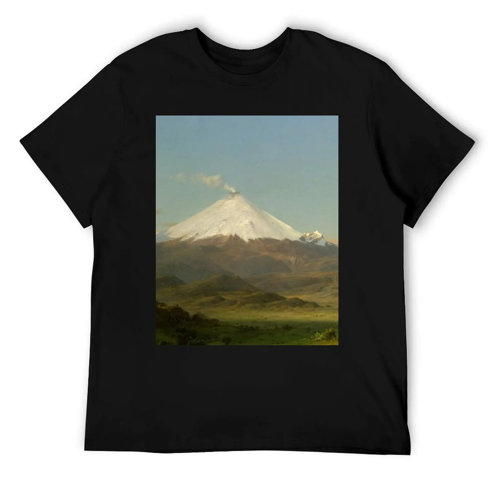 

Cotopaxi - Frederic Edwin Church T-Shirt cotton t shirts high quality funny t shirts cotton mens graphic t shirts T-Shirt