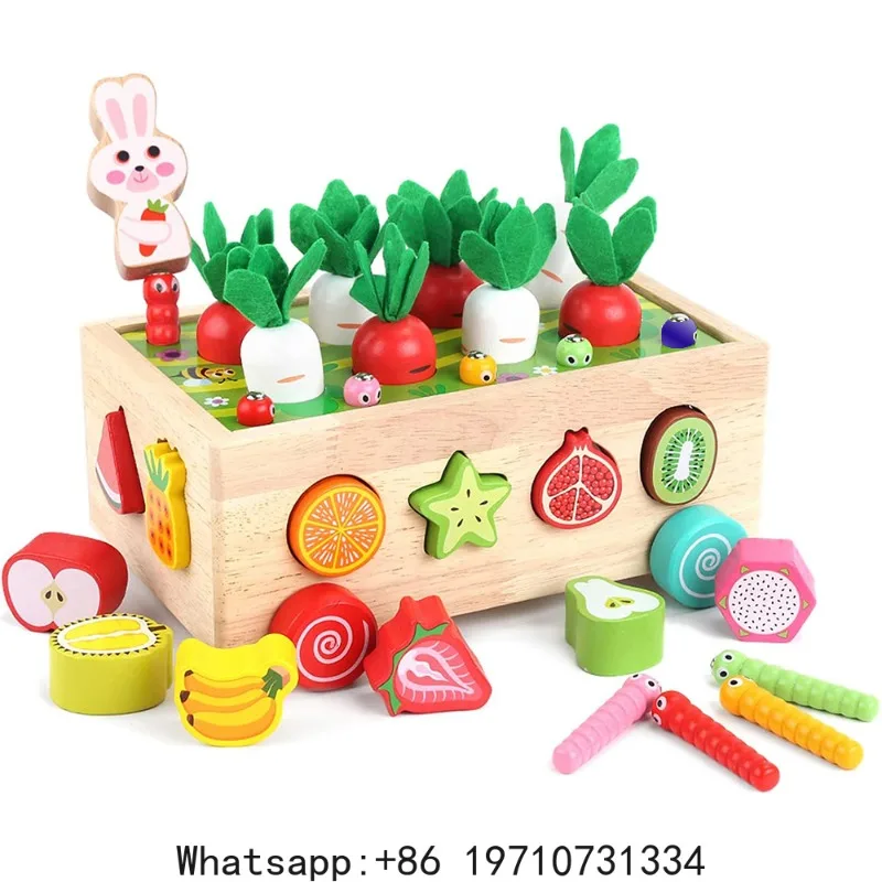 Toddlers Montessori Wooden Multifunction Educational Toys for Baby Childeren's Shape Sorting Toys Preschool Shape match Toy view 2