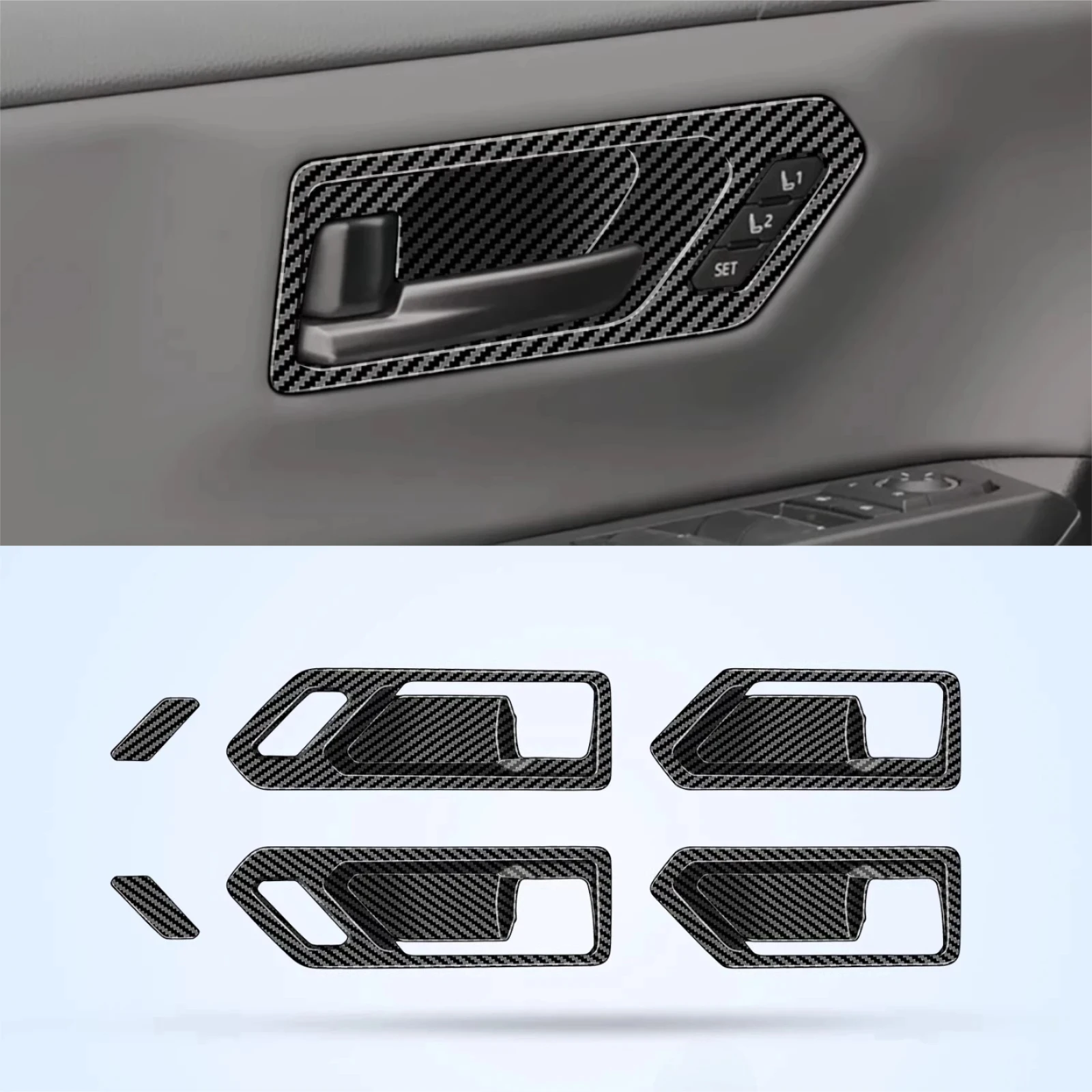 Good Quality New For Toyota RAV4 Wildlander 2026 Car Door Inner Bowl Protective Patch ABS Interior Trim Four Doors Handle Cover