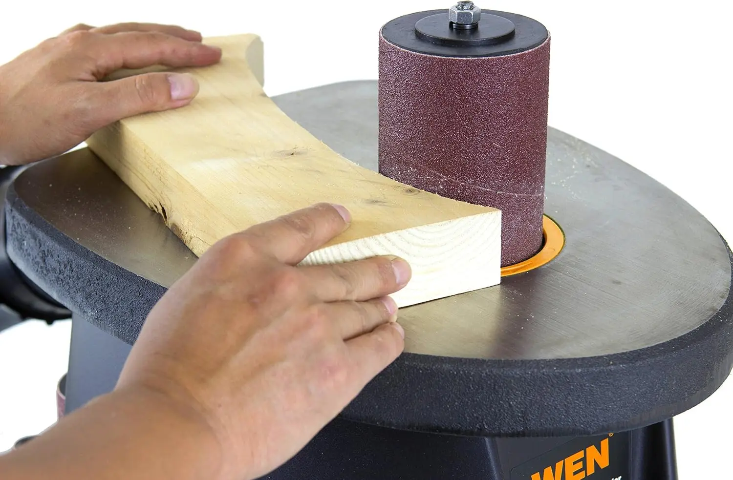 3.5 Amp Oscillating Spindle Sander Black Powerful 1/2 HP 3.5 amp motor provides 58 OPM and 2000 RPM