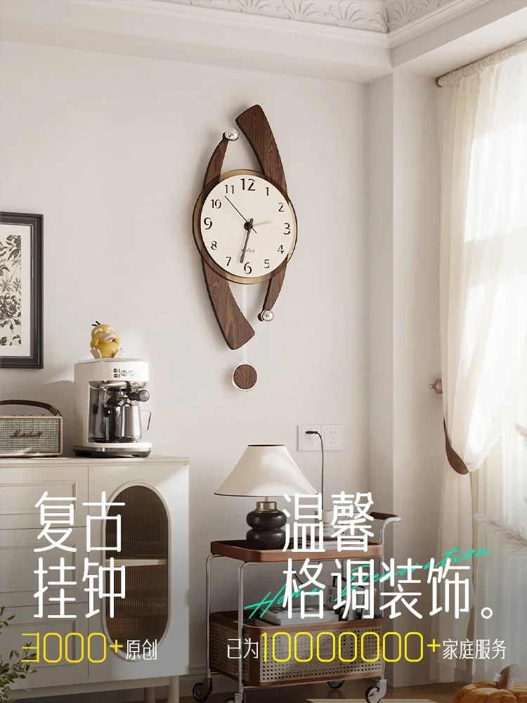 

Wooden Decoration Wall Clocks Art Mural Elegant Bedroom Silent Wall Clocks Retro Minimalist Design Home Decor Reloj Pared