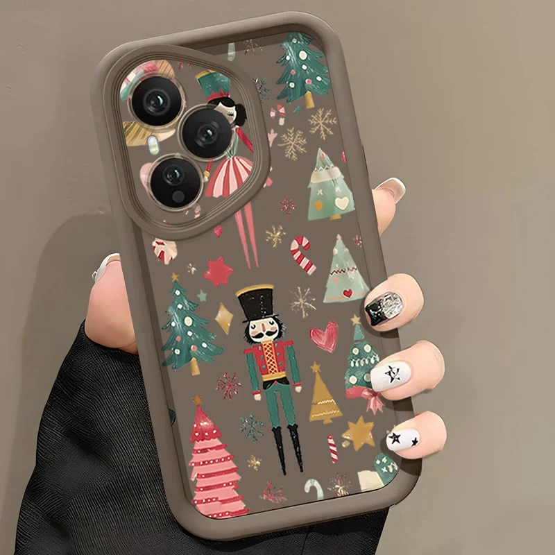 شجرة عيد الميلاد المطبوعة حافظة هاتف من البولي يوريثان لهاتف Honor 400 200 Pro Magic7 Lite X8c X9c الذكية X6a X6b X6c غطاء سيليكون ناعم مقاوم للصدمات #4