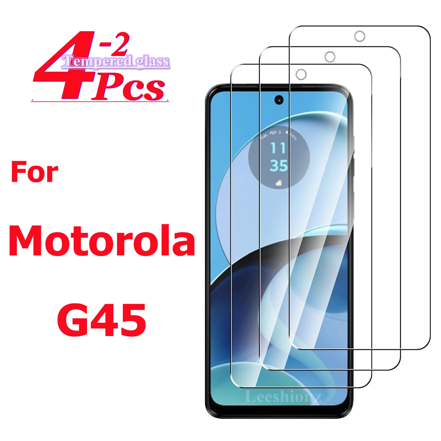 For Motorola G45 Shatterproof Tempered Glass For Moto G45 Screen Protector Glass Film 1/4Pcs