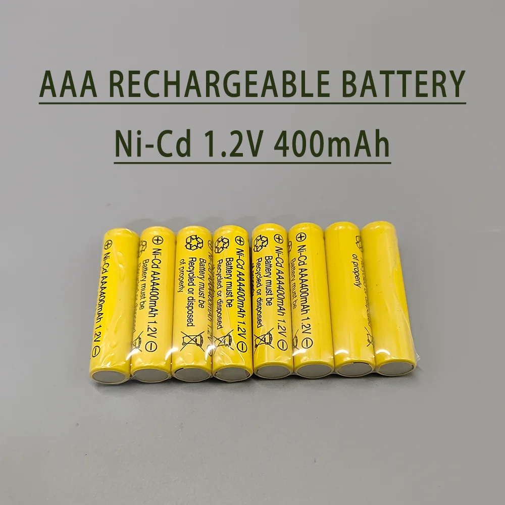 بطاريات AAA قابلة لإعادة الشحن مع شاحن - Ni-Cd بقدرة 400 مللي أمبير في الساعة للطاقة طويلة الأمد للألعاب وأجهزة التحكم عن بعد والمصابيح الكاشفة #5