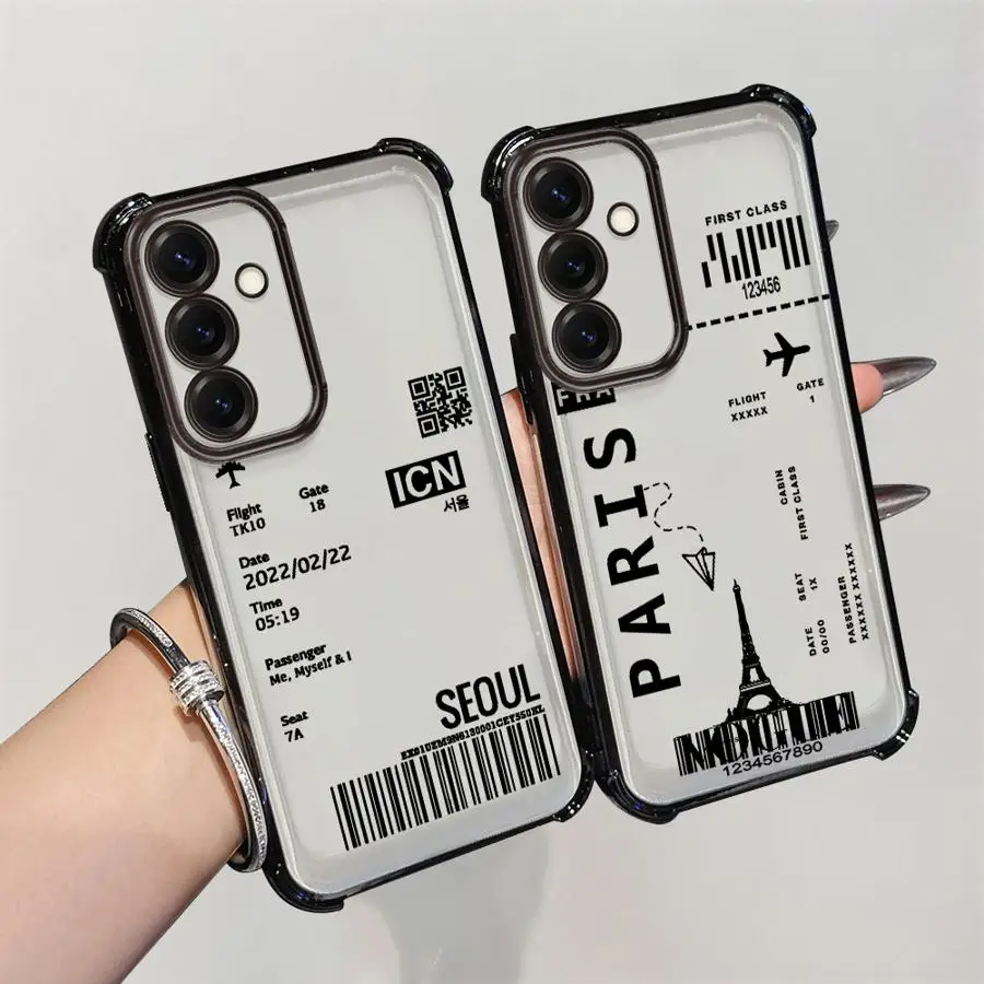 حافظة لهاتف سامسونج جالاكسي A17 A21s A16 A24 A35 A36 A52 A25 A26 A15 A13 A33 غطاء شفاف