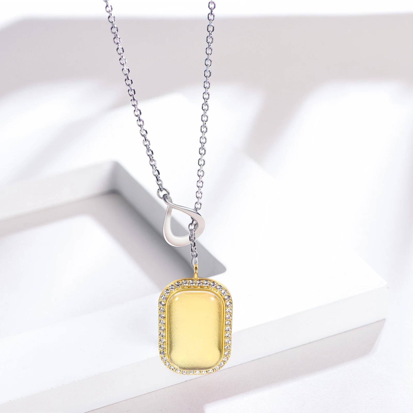 

10Pcs Alloy Pendant Tray Rhinestone Bezel DIY Jewelry Making Supplies Craft Accessory Pendant Trays Blanks Bezel