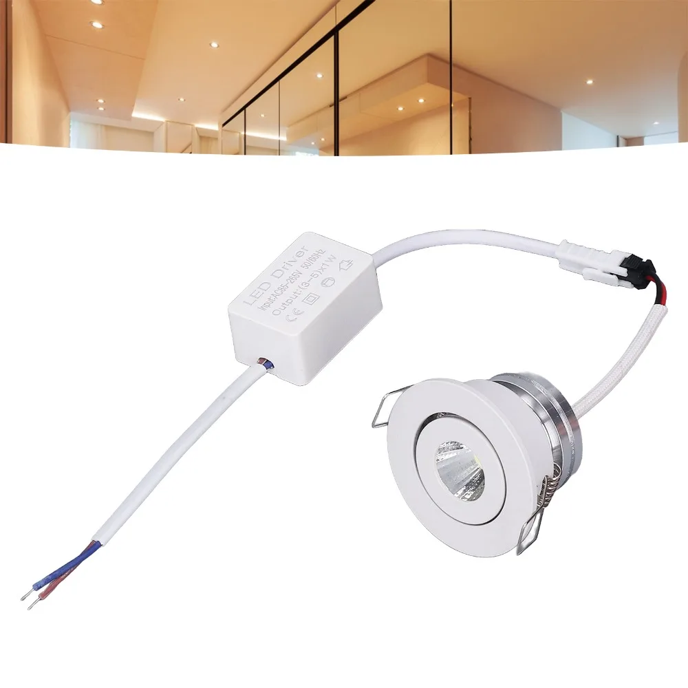 Easy Installation White Finish LED Recessed Light 5W AC 85-265V Recessed Light Mini Aluminium Recessed Spotlight Retail Stores