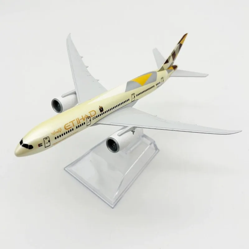 Plane Model B787 Etihad Airways 1:400 Scale 16cm Metal Aircraft Diecast Aviation Miniatures Model Toy With Base Gift Ornaments