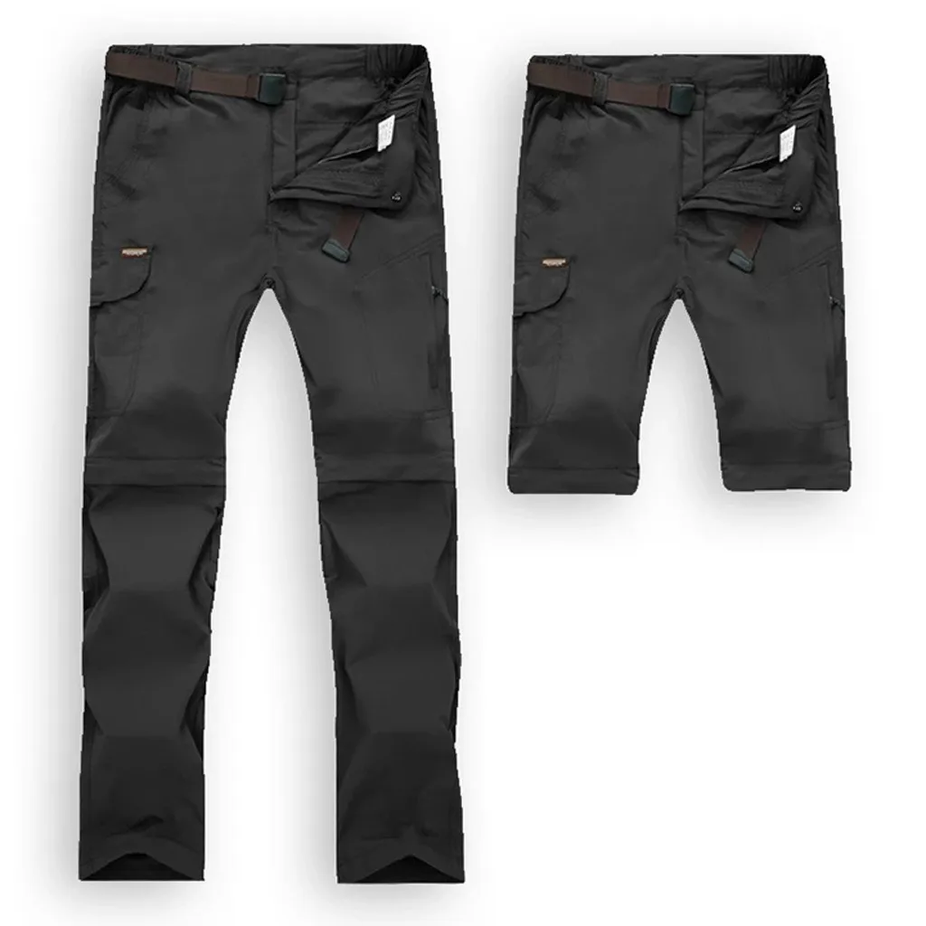 Pantalones de senderismo impermeables para hombre, pantalones cortos de verano, informales, para acampar, Trekking, escalada de montaña, al aire libre