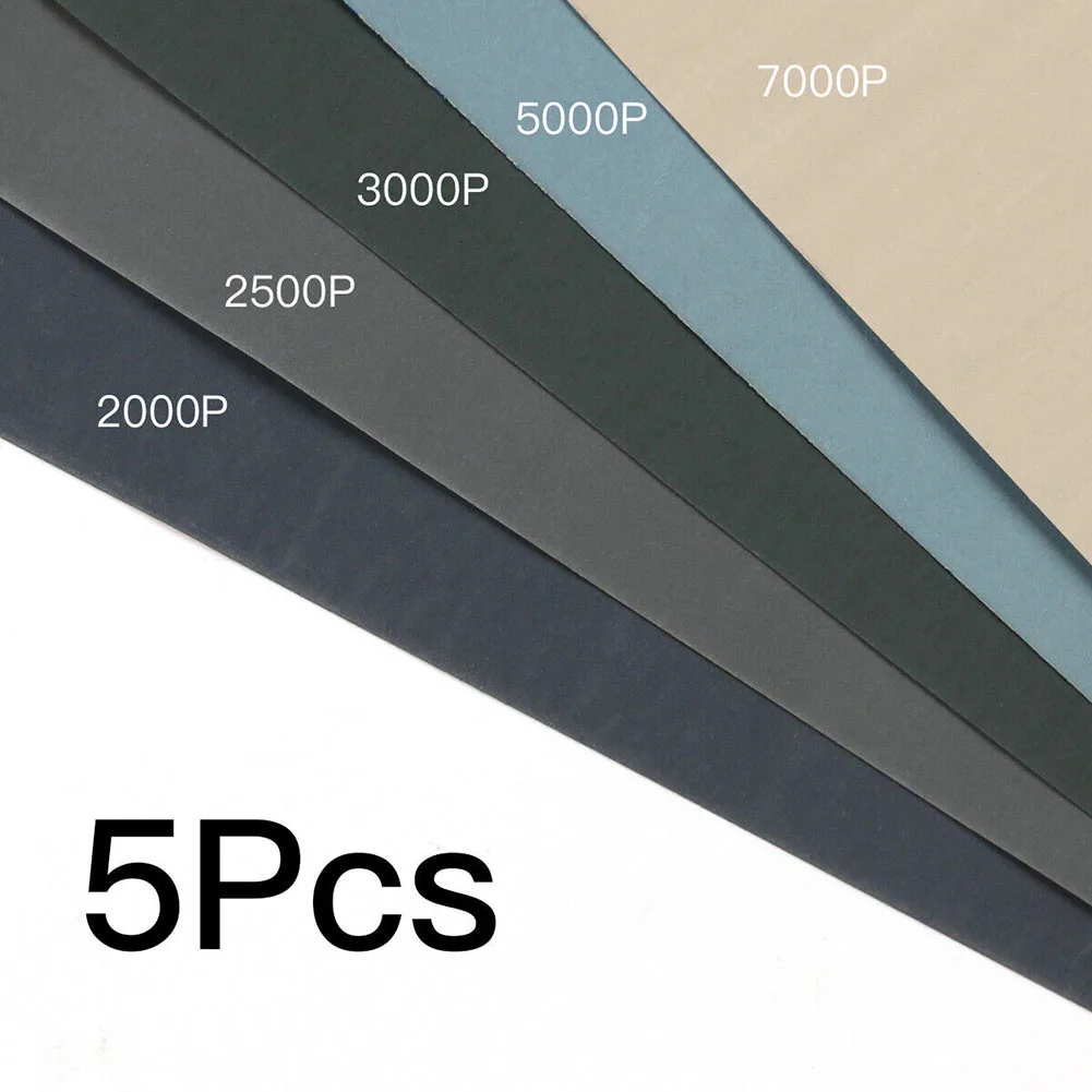5pc Sandpaper Sanding Paper Water/Dry Abrasive SandPaper 9cm For Wood Metal Polishing Abrasive Tool 2000 2500 3000 5000 7000Grit